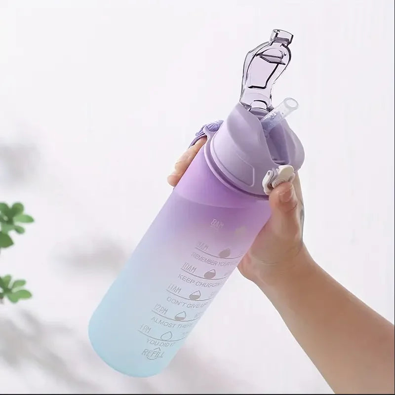 700ml Sports Water Bottle with Time Marker & Lid