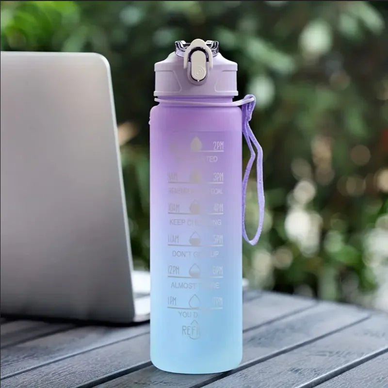 700ml Sports Water Bottle with Time Marker & Lid