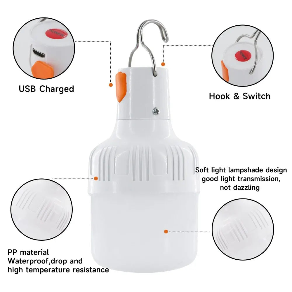 60W USB Rechargeable LED Lantern