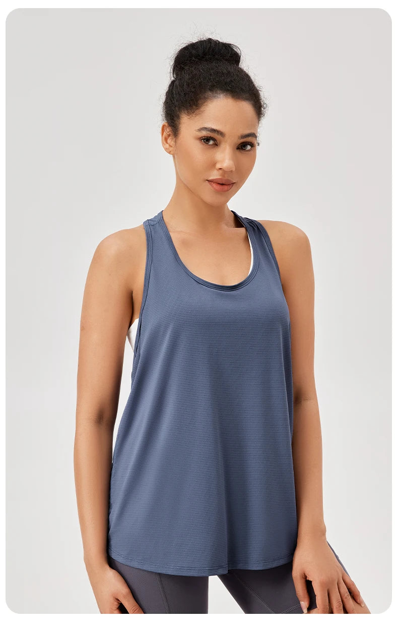 Women's Quick-Dry Yoga Tank Top – Sleeveless Fitness Workout Shirt