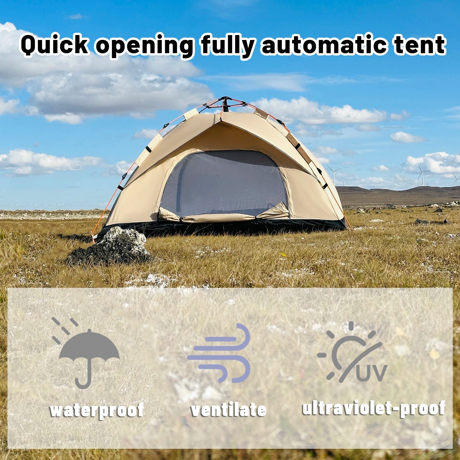 Automatic Quick-Open 4-Person Outdoor Tent