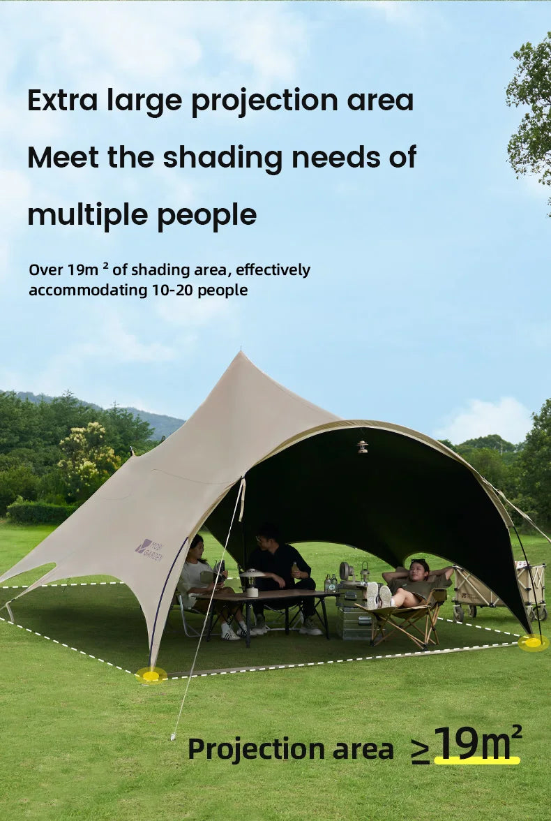 MOBI GARDEN Camping Black Coating Tarp