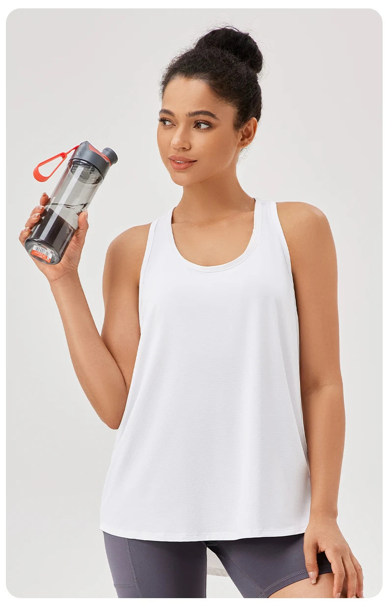 Women's Quick-Dry Yoga Tank Top – Sleeveless Fitness Workout Shirt